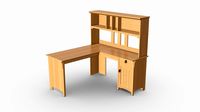 L-shape Desk with Shelf