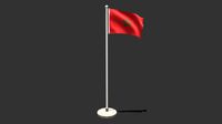 Low Poly Seamless Animated Morocco Flag
