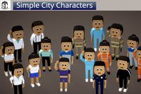 Simple City Characters - Low Poly Cartoon