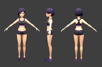 A sporty girl (well-proportioned figure)