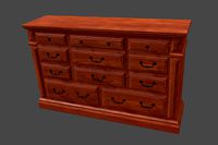Dresser with Drawers 3D Model - Bedroom Furniture