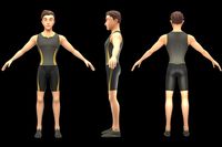 A sporty boy (well-proportioned figure)
