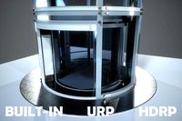 Modular Rounded Glass Elevator – Modern Sci-Fi Lift System