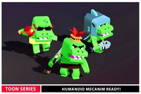 Modular Crocodile Man Toon Humanoid Series