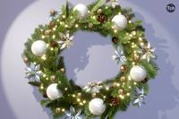 Christmas wreath in scandi style (3D)