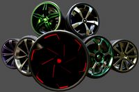 Luxury car wheels pack.