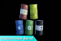 Stylized Steel Barrel (Drum)