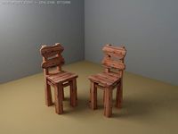 Old chairs 3D Model