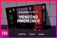 Vending Machines - Lowpoly 3D Pixel Art Pack