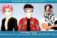 Anime Male Dancer - Pack 8 (3 outfits)