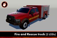 Fire and Rescue truck (2 LODs)