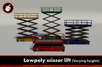 Lowpoly scissor lift (varying heights)