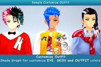 Anime Male Dancer - Pack 10 (3 outfits)
