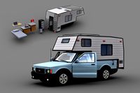 Camper Truck with interior