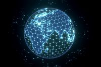 Hologram Earth 3D Model (Low-Poly, Game-Ready, Animated, Built-In, #5)
