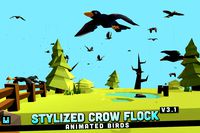 Stylized Crow Flock 2025