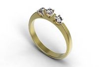 Gold rings with diamonds 27 3D Model