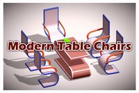 Meeting Table &amp; Chair Set – 3D Modern Stylish Furniture Collection (Low Poly)