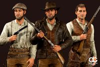 Western Character John - Adventure Survival Shooter Cowboy Wild West Man