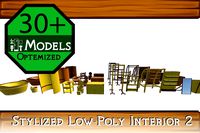 Low-Poly BathRoom Kit – Stylized Wooden Set