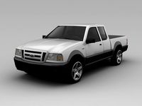Ford Ranger 2008 2 Door Extended Cab 3D Model