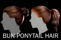 Realistic Female Hair - Ponytail &amp; Bun Pack (Game Ready)style