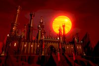 Dark Infernal Fortress - Low Poly