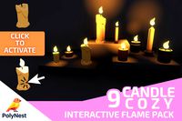 Cozy Candle Props – Interactive Flame Pack (URP Only)