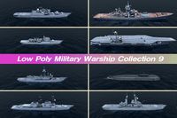 Low Poly Military Warship Collection 9