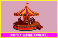 Low Poly Halloween Carousel