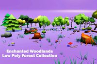 Enchanted Woodlands: Low Poly Forest Collection
