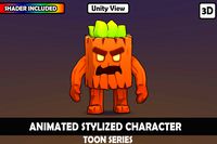 Animated Cartoon Jungle Monster| 9 Animations + Matcap Toon Shader