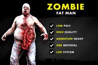 Zombie Fat Man - HD PBR Rigged Character
