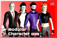 Low Poly Modular Citizens Pack