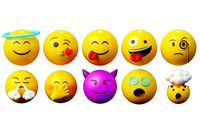 10 Emoticon Yellow Ball Pack Version 3