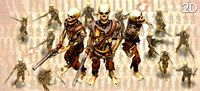 2D Cowboy Skeleton 3D Model