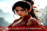 Female Kung Fu Style Animations