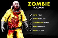 Zombie Hazmat - HD PBR Rigged Character