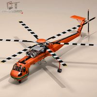 S64E Skycrane 3D Model
