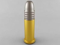 22 Long Rifle Cartridge 3D Model