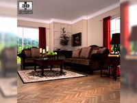 Ashley livingroom Key Town Truffle Sofa Lovese 3D Model