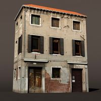 Apartment Building Venice Low Poly 3D Model