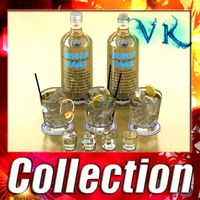 Vodka Absolut Collection 3D Model