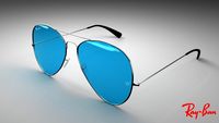 Blue rey ban sunglass 3D Model