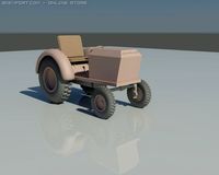 Old Tractor 3D Model