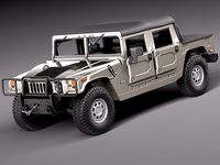Hummer H1 1992 j 2006 civil 3D Model