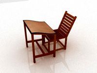 Study Table 3D Model