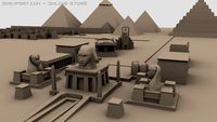 City of piramid mummys 3D Model