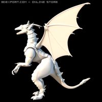 Winged Dragon Female 3D Model