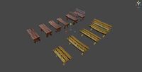 Benches 3D Model